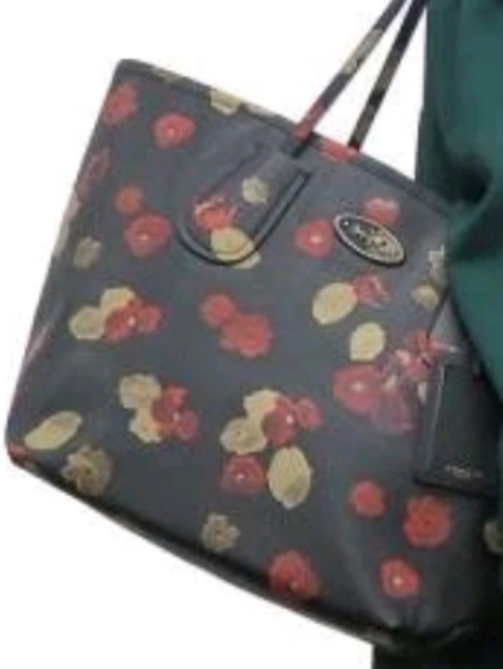 Coach- Taxi Floral Large Tote Bag ๐คโค๏ธ - Picture 10 of 10
